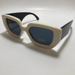 womens oversize square white sunglasses with black lenses