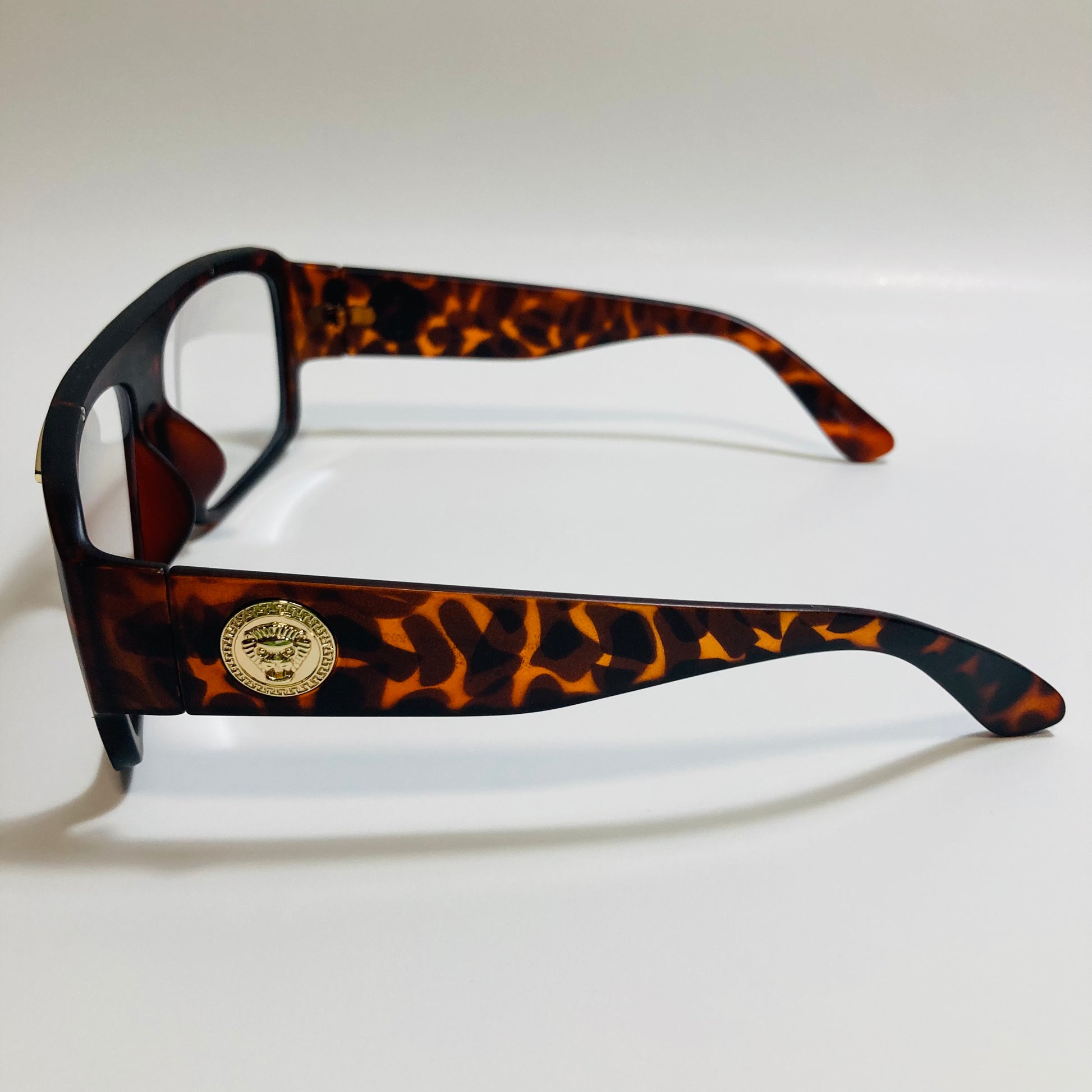 mens and womens brown square italian fake glasses 