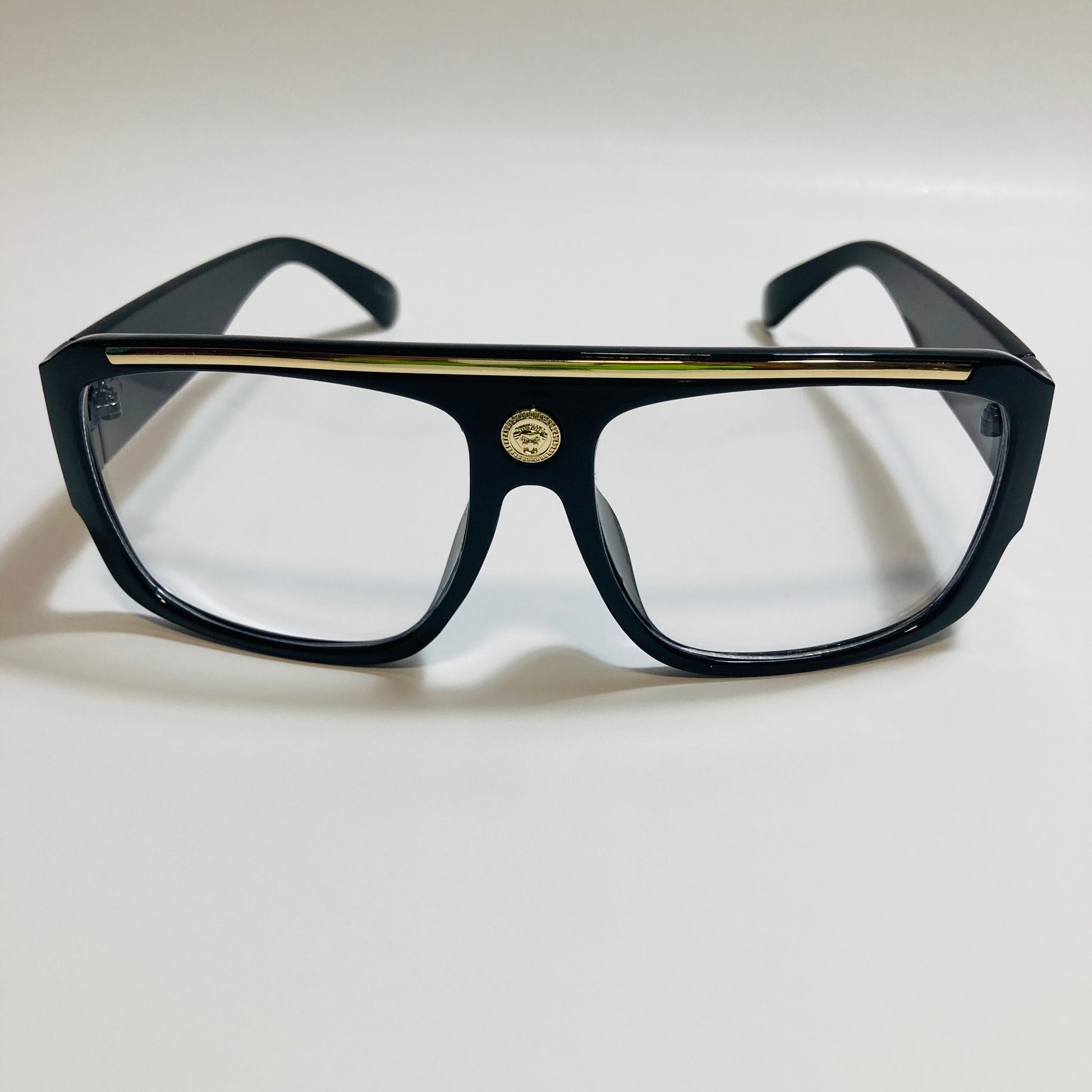 mens and womens black square italian fake glasses 