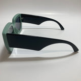 womens oversize square green sunglasses with black lenses
