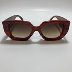 womens oversize square red sunglasses with brown lenses