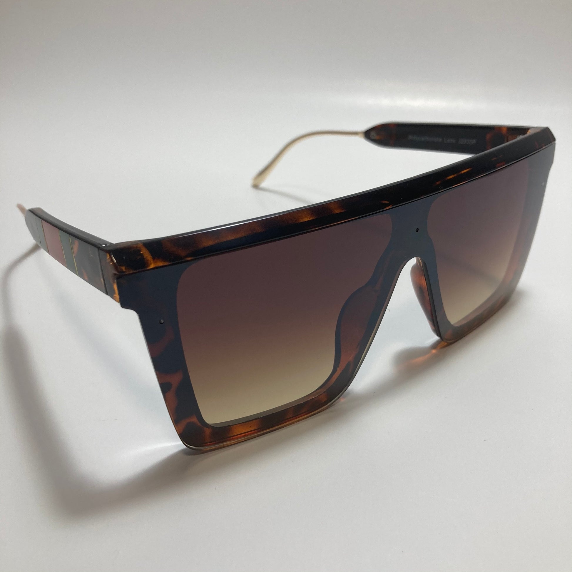 mens and womens brown shield sunglasses