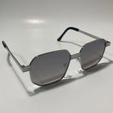 mens and womens silver and gray square sunglasses