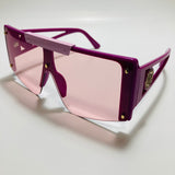 womens pink oversize shield sunglasses