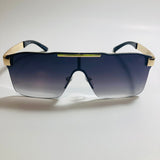 mens and womens black and gold shield sunglasses