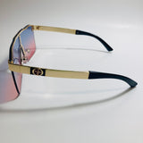 mens and womens pink blue and gold shield sunglasses