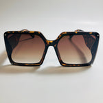womens brown square oversize sunglasses