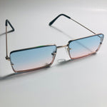 mens and womens pink blue and gold square retro sunglasses