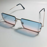 mens and womens pink blue and gold square retro sunglasses