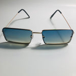 mens and womens green and gold square retro sunglasses