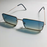 mens and womens green and gold square retro sunglasses