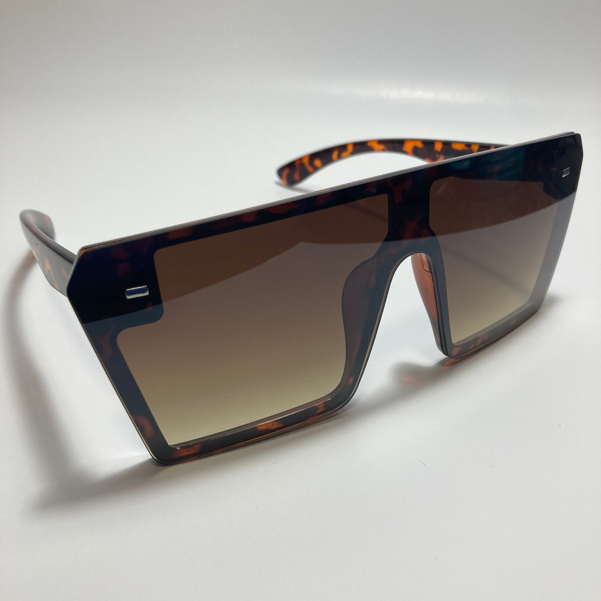 womens brown shield sunglasses
