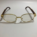 mens and womens clear and gold oval sunglasses