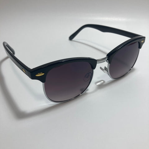 mens and womens black and silver clubmaster sunglasses