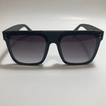 womens black oversize square sunglasses with black lenses