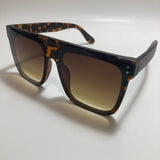 womens brown oversize square sunglasses with brown lenses
