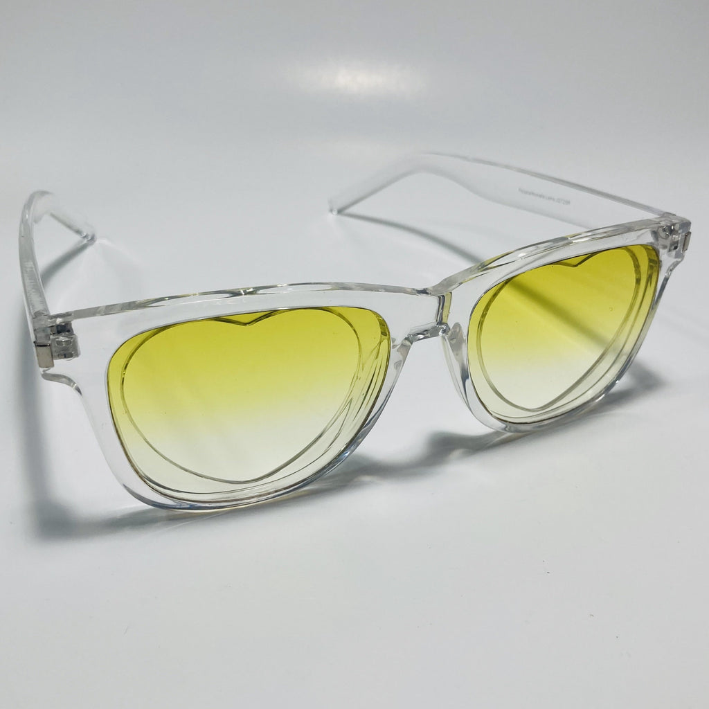 Rectangle Shape Shield Transparent Frame Black Lens Sunglasses – Roman Kings