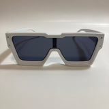 mens and womens black and white oversize square sunglasses 