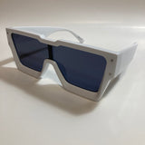 mens and womens black and white oversize square sunglasses 