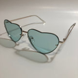 green and gold heart shape sunglasses