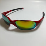 mens and womens red and yellow wrap around sunglasses