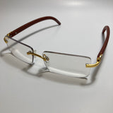 mens and womens clear rimless square sunglasses 
