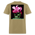 Lady Skull Unisex Two-Sided Graphic Tee - khaki