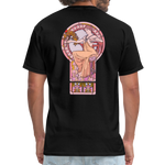 Art Nouveau Woman Two-Sided Graphic Tee - black