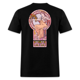 Art Nouveau Woman Two-Sided Graphic Tee - black